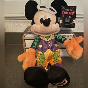 Disney Halloween Mickey Mouse Plush - Black, Orange, Purple, Green, Gold